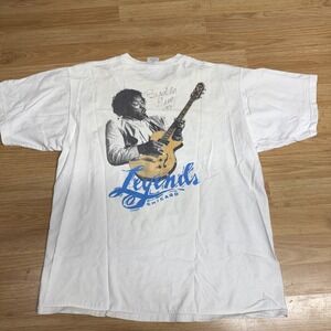 Vintage Buddy‎ Guy Legends t-shirt Chicago white mens Large Signed 1999